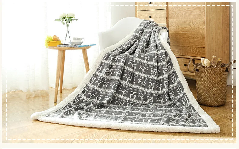 Кашемировое покрывало с нитью двойное Толстое Зимнее бархатное для дивана