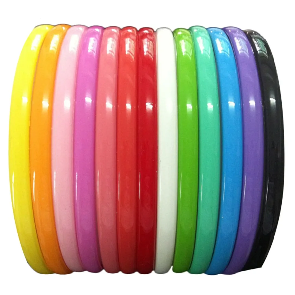 8mm Fashion Top Quality Plastic Headbands Girl's Bright Color Teeth Hair Bands Women Colorful Hard 2Pcs | Аксессуары для