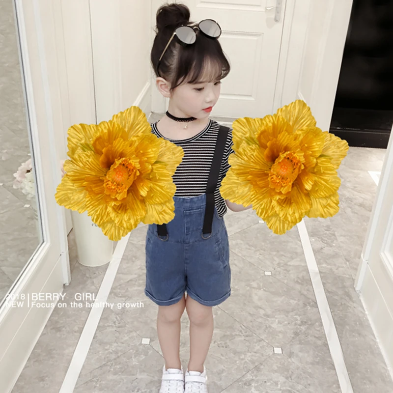 Золотистый пион цветок реквизит искусственный Спортивная церемония открытия