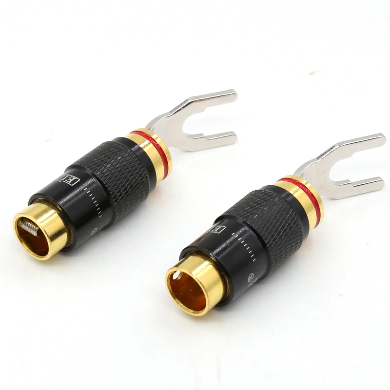Бесплатная доставка 4 шт. штекер типа банан кабель для динамика Y образный вилка с