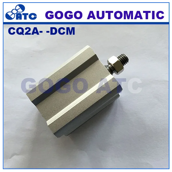 SMC type standard double acting with rubber bumper single rod end male thread CQ2A63-50DCM aluminum pneumatic compact cylinder |