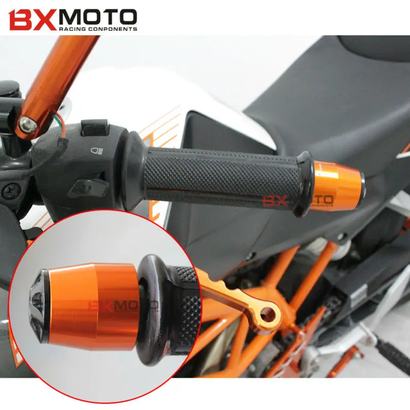 Мотоцикл с ЧПУ рукоятки Грипсы бар концы Вилки Оранжевый анти вибрации для Ktm Duke