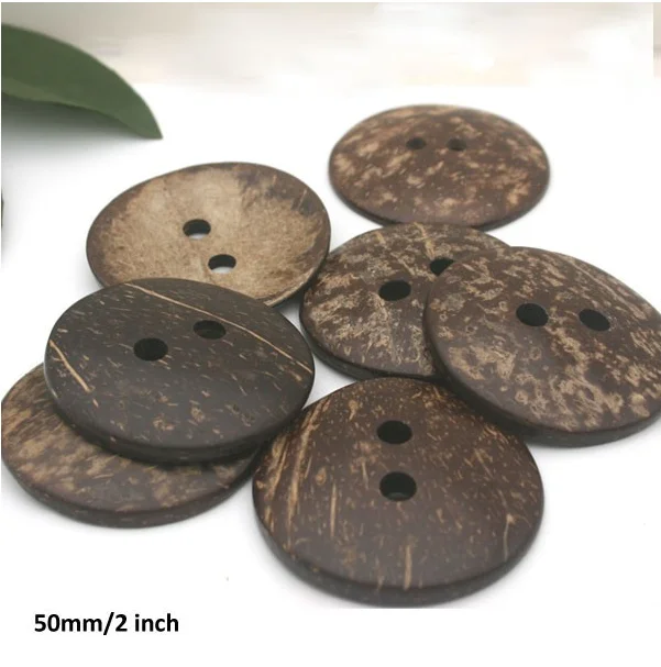 

Пуговицы для шитья из натурального кокоса, 50 мм, 2 дюйма, 40 шт.