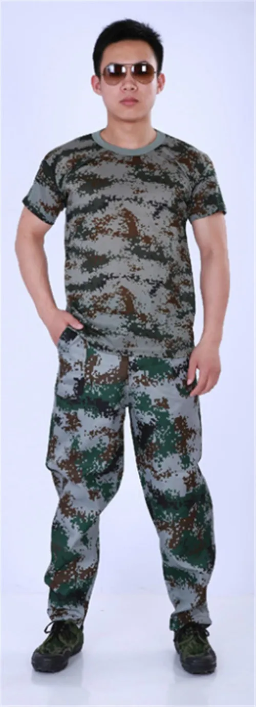 shirt and pant Открытый для мужчин куртка+ брюки наборы для ухода за кожей Военная Униформа тактическая пеший Туризм Охота камуфляжная военная форма Боевая Рабочая - Цвет: shirt and pant