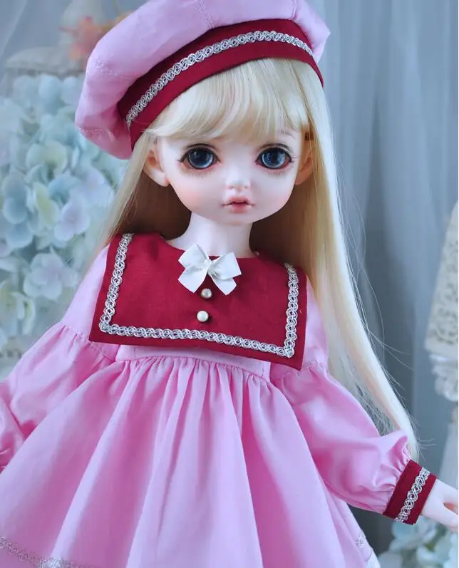 Прекрасный розовый/синий/белый матросский костюм платье для BJD 1/3 1/4 1/6 SD MSD YOSD Кукла Одежда