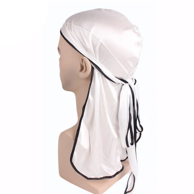 Быстросохнущие Чистые Шелковистые банданы Durags мусульманский тюрбан головной