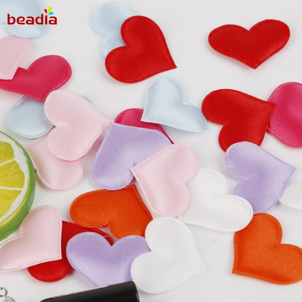 100 шт./пакет романтический разноцветный тканевый фон в форме сердца с конфетти