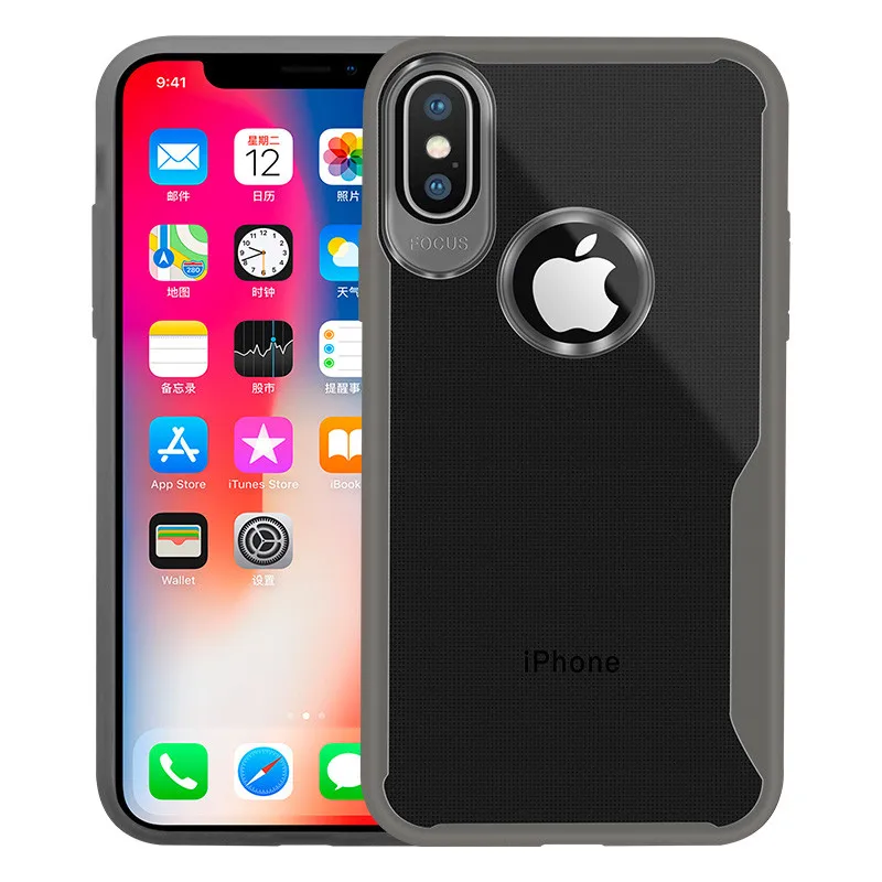 PDGB прочный прозрачный ТПУ чехол для iPhone X Xs MAX XR 5 5S SE 6 6s Plus 7 8 полный Чехол Мягкий