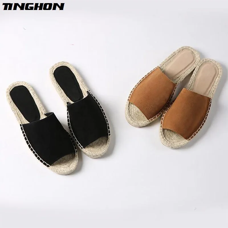 

Модные Этнические повседневные эспадрильи в простом стиле, новые женские весенние слипоны на плоской подошве, обувь из пеньковой веревки д...