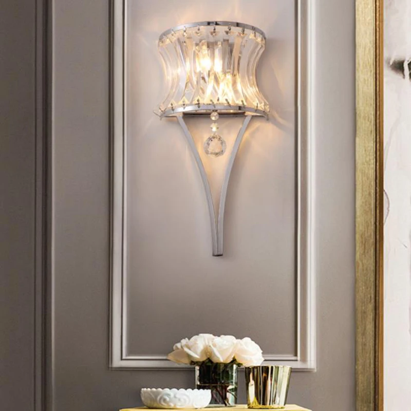 Post-Modern LED crystal wall sconces Modern iron lamps decorative home lighting living room corridor bedroom light | Освещение