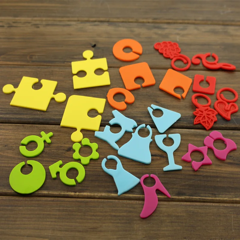 24 шт./компл. силиконовые вечерние вина Стекло бутылка напиток чашки маркировок