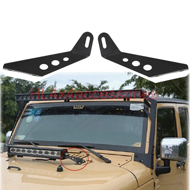 Черный стальной кронштейн для крепления светодиодного светильника Jeep Wrangler JK 2007