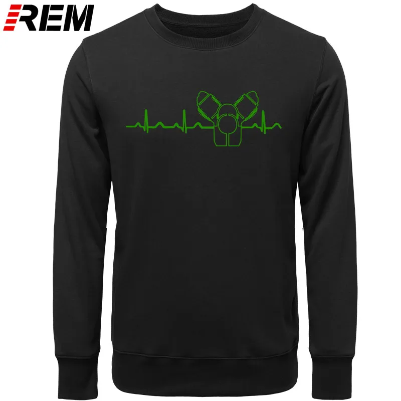 BLACK GREEN REM хлопок o-образным вырезом пользовательские печатные мужские Moto Guzzi Heartbeat зеленые мужские Толстовки, Толстовки - Цвет: BLACK GREEN