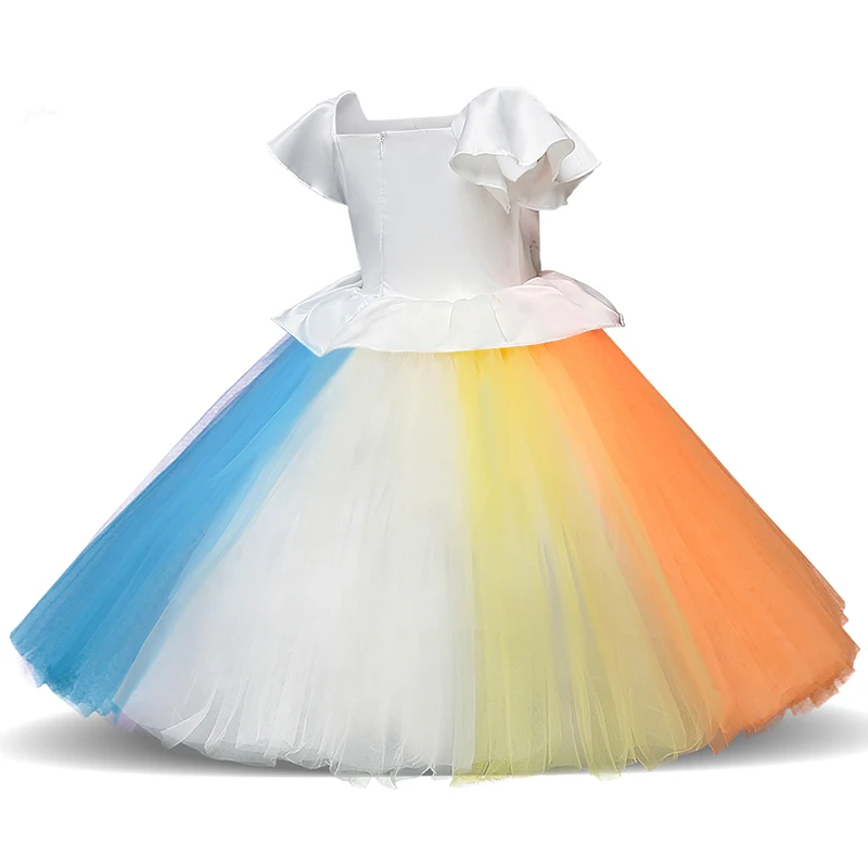 Костюм единорога детское Радужное платье-пачка одежда для детей маленьких