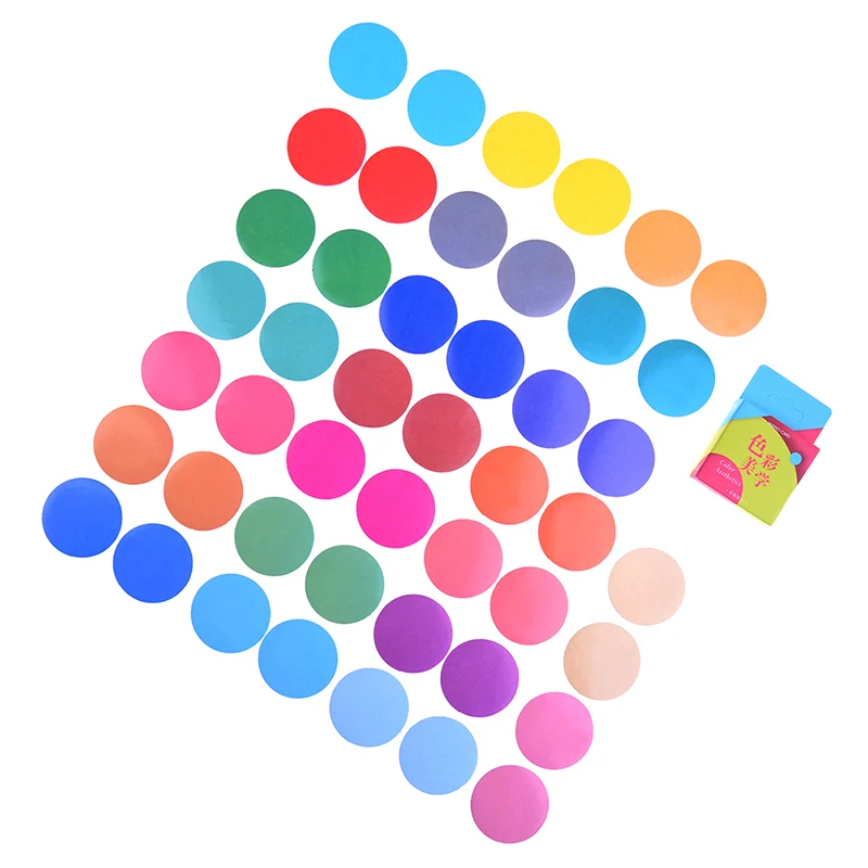 46 шт красочные эстетики Круглый дневник блокнот для заметок наклейки пакет Kawaii