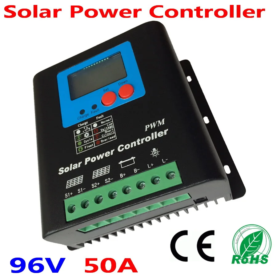 Зарядное устройство на солнечной батарее с ЖК дисплеем 96 В 50 А|solar system|96v batterysystem
