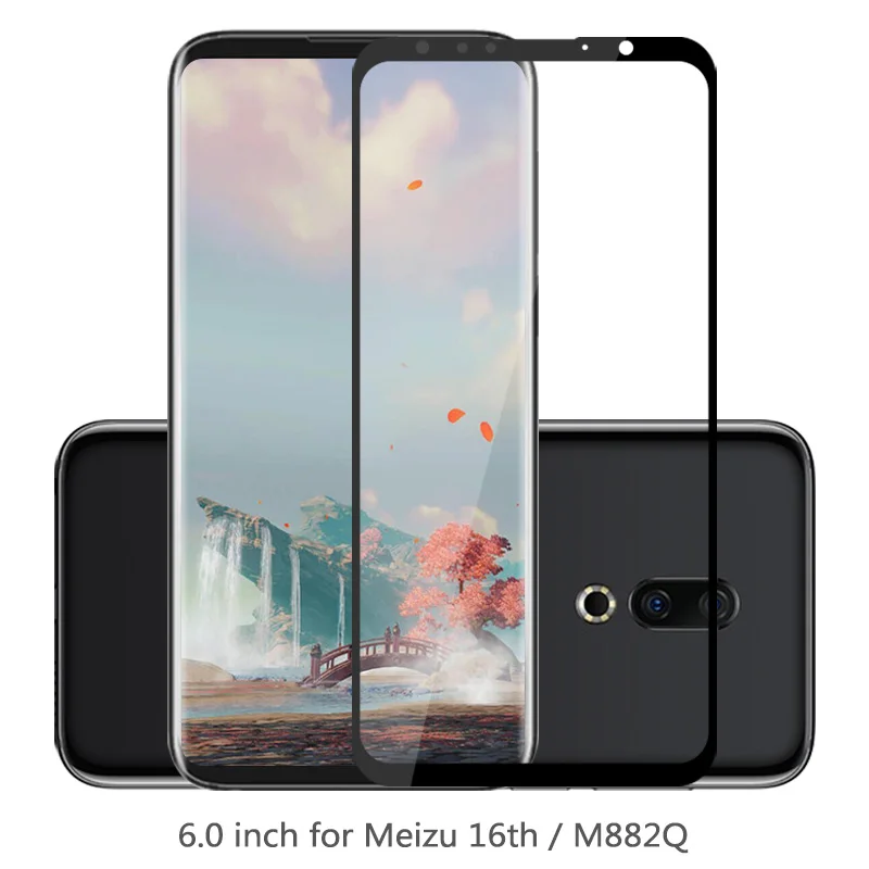 3D 9H полный закругленный протектор экрана для Meizu 16/16th/M882Q ультратонкий защитный