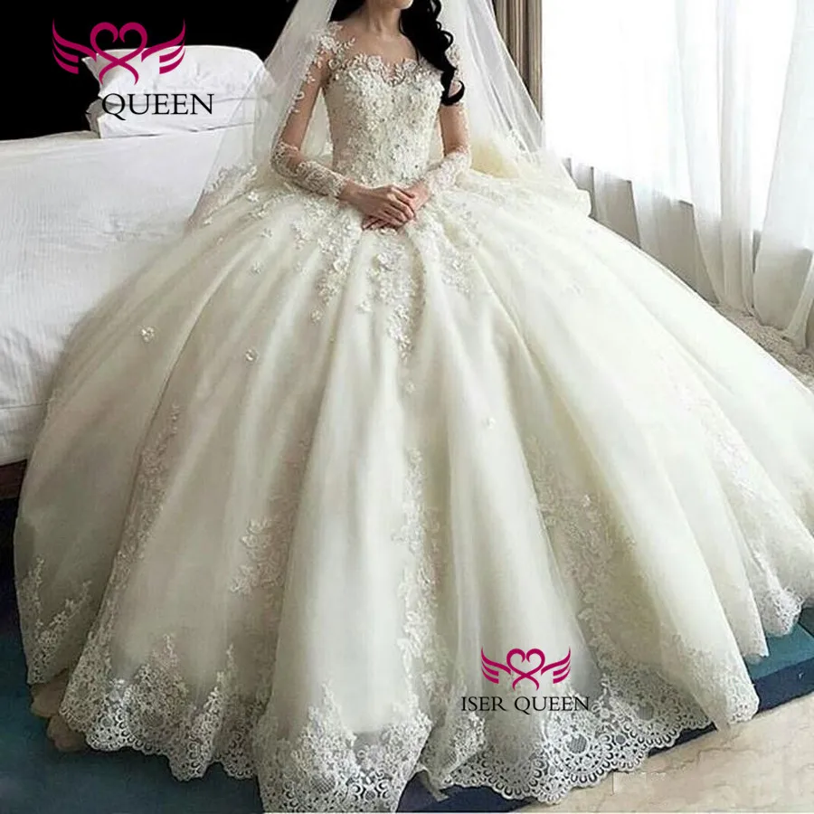 Вышитое кружево на сетке прозрачные длинные рукава Кристалл и вечернее платье с