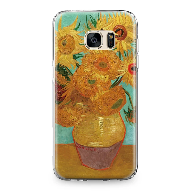 7081 Для samsung Galaxy S5 S6 S7 Edge S8 S9 S10 Plus S10e Note 4 5 8 9 Силиконовый чехол из ТПУ с изображением Ван Гога и цветов - Цвет: 7081