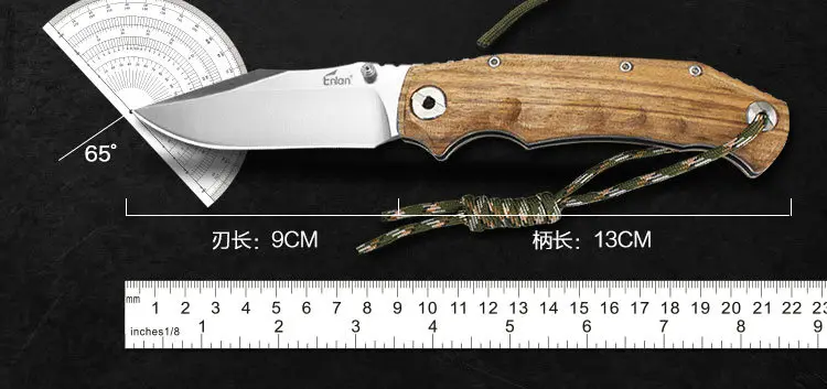 ENLAN EW039 58HRC 8Cr13mov из нержавеющей стали, открытый портативный карманный нож, походный тактический складной нож, военные ножи