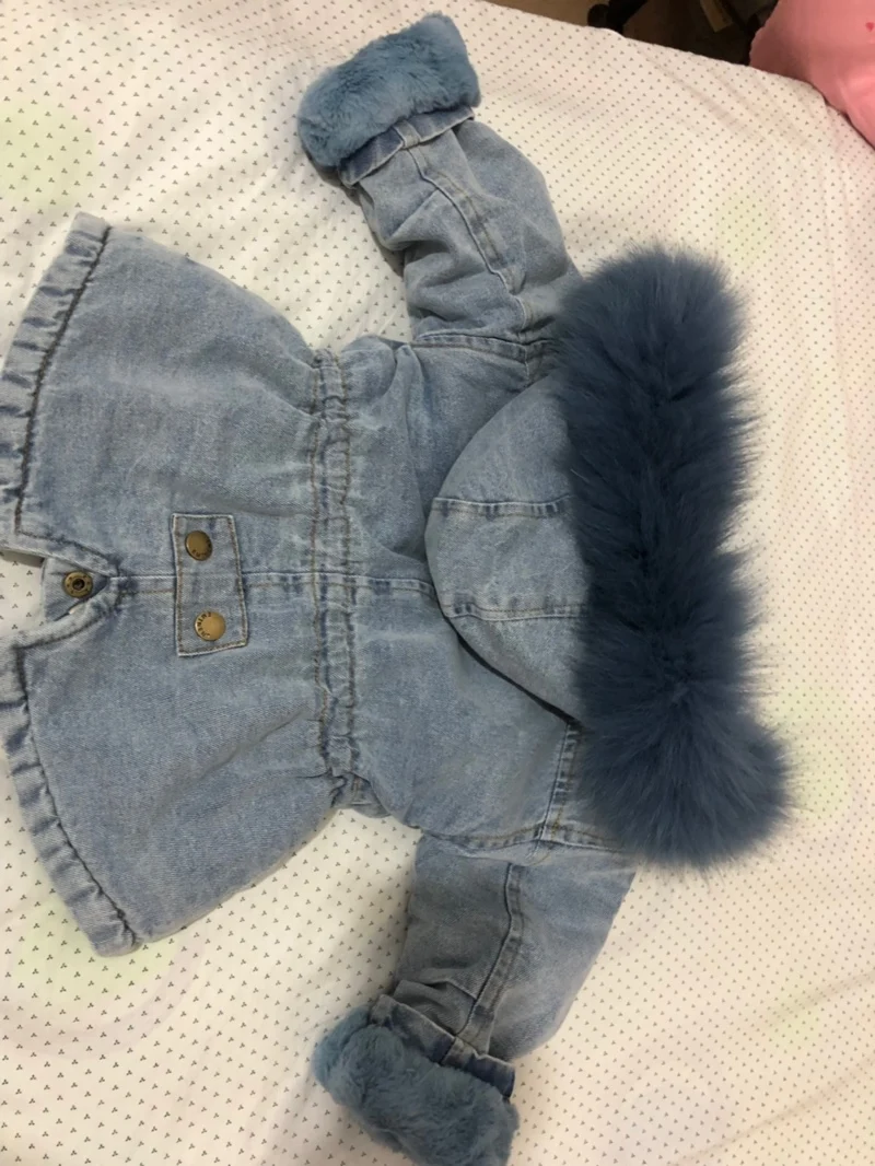 Children's cowboy plus velvet warm jacket