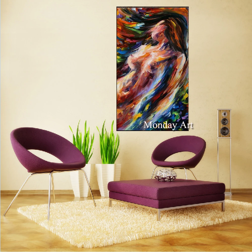 

Ballet Dancing Girls Modern 1 Panels 100% Hand Painted Oil Paintings on Canvas Wall Art Work for Living Room Home Decorations
