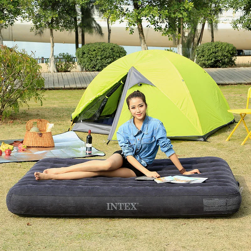 Надувная кровать INTEX для 2 человек утолщенные сотовые колонны воздушная домашняя