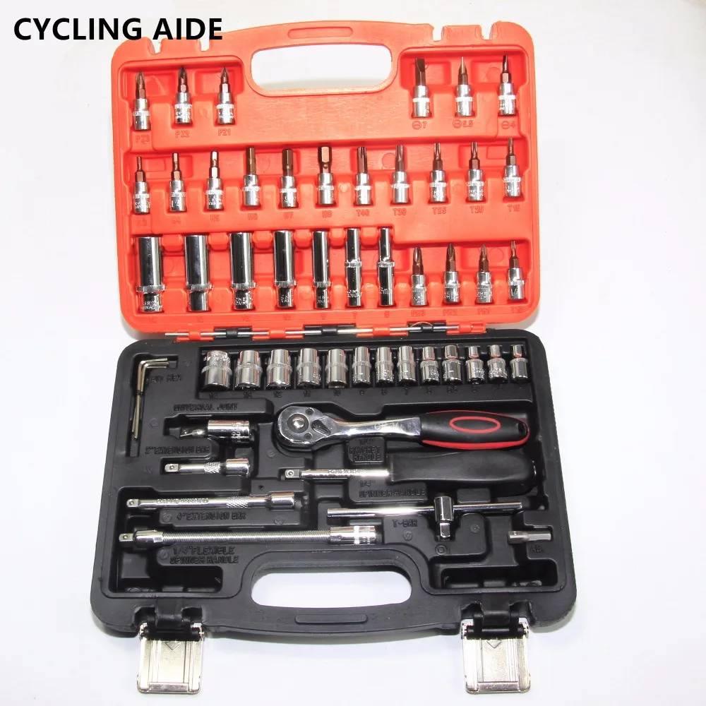 Набор отверток для гаечного ключа велосипеда мотоцикла 46 в 1 или 53 ремонтный