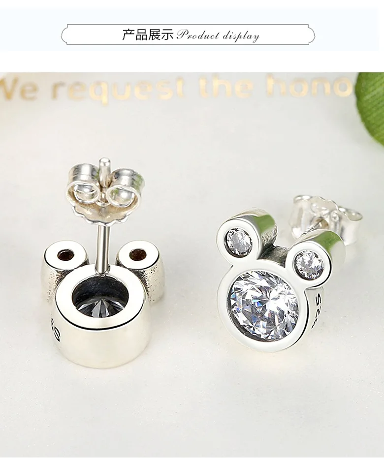2 шт. disney Микки Маус мультфильм для женщин Кристалл серьги гвоздики кулон ювелирные изделия леди подарок вязаная кукла интимные аксессуары
