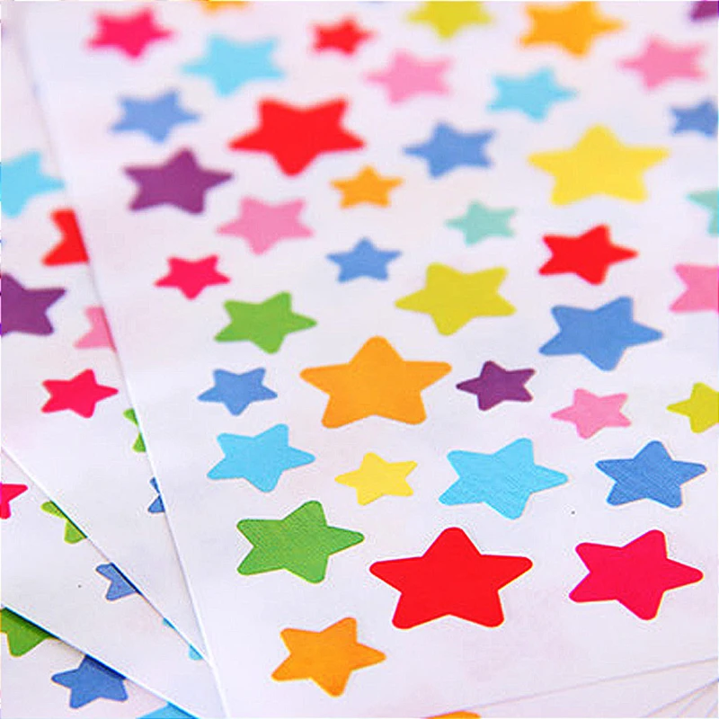 6 листов/набор креативные DIY милые кавайные цветные бумажные наклейки в горошек