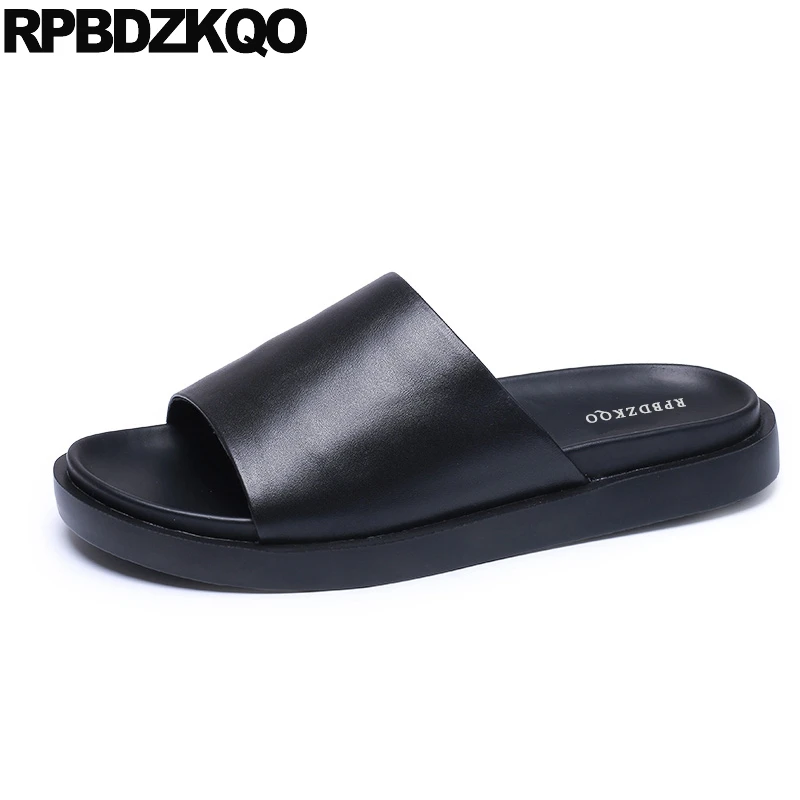 Шлепанцы из натуральной кожи Повседневная роскошная дизайнерская обувь Мужская