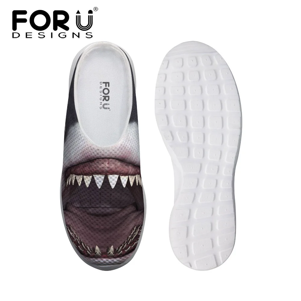 FORUDESIGNS 2018 новые мужские сандалии крутые акулы 3D Животные волк Собака Хаски