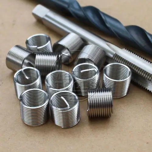 Ремонт катушки резьбы М10x1 сверло и кран 12 вставок тонкая резьба|thread repair|drill drilldrill