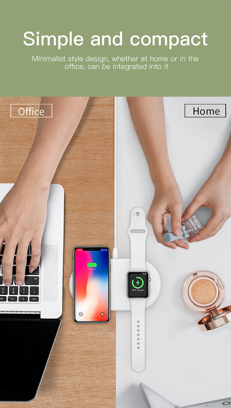 Baseus 2 в 1 Qi Беспроводное зарядное устройство для Apple Watch iPhone XS Max X 8 samsung S10 10 Вт телефон зарядное устройство Подставка для i Watch4 3 2