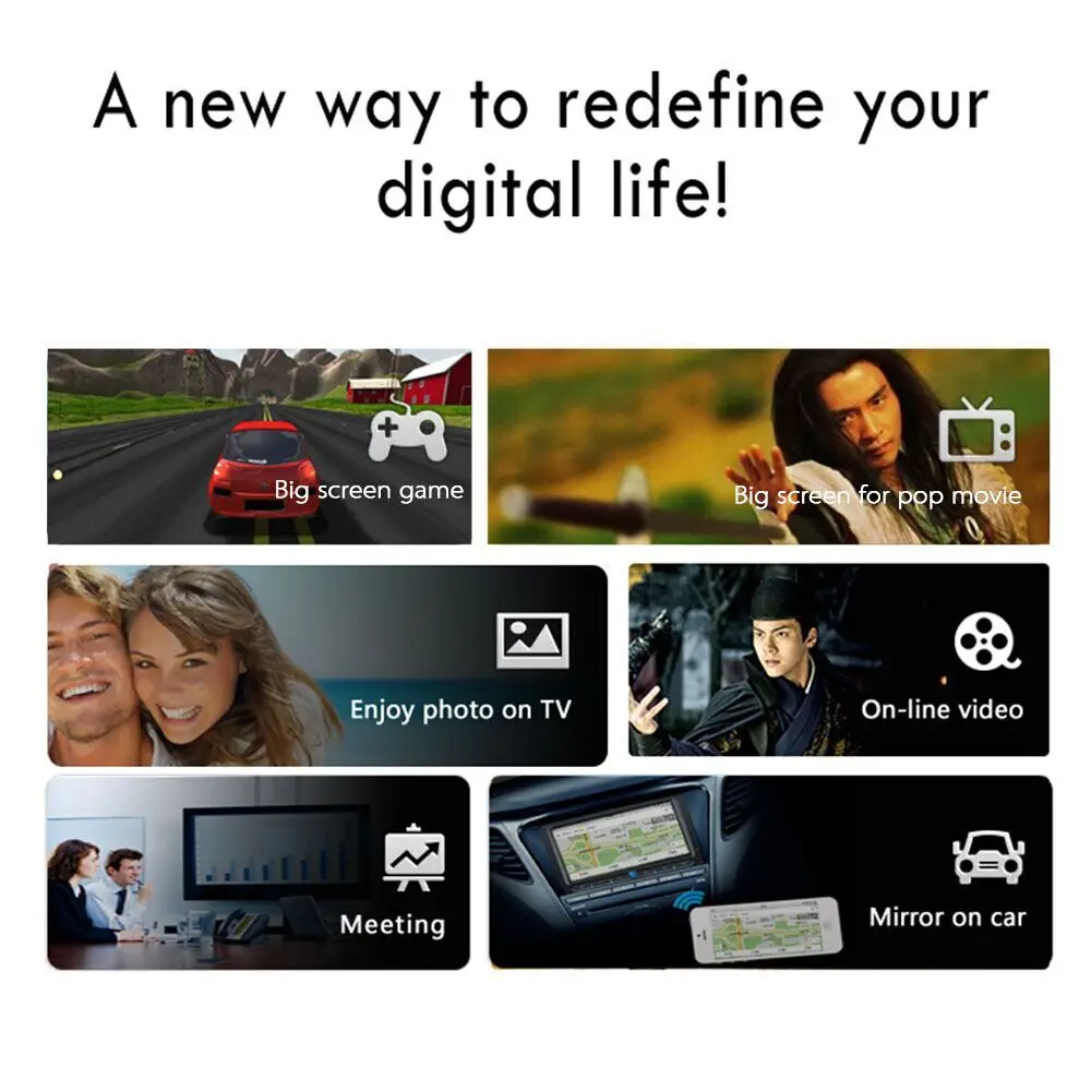AnyCast M2 Plus Airplay Miracast DLNA 1080P WiFi дисплей ТВ адаптер видеостример для IOS Android|SmartTV-стики и