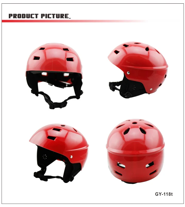 Акватический красный шлем белая вода спортивное оборудование каяк рафтинг