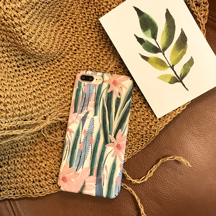 Летний чехол для телефона с тропическими зелеными листьями iphone 8 7 6s 6Plus чехлы