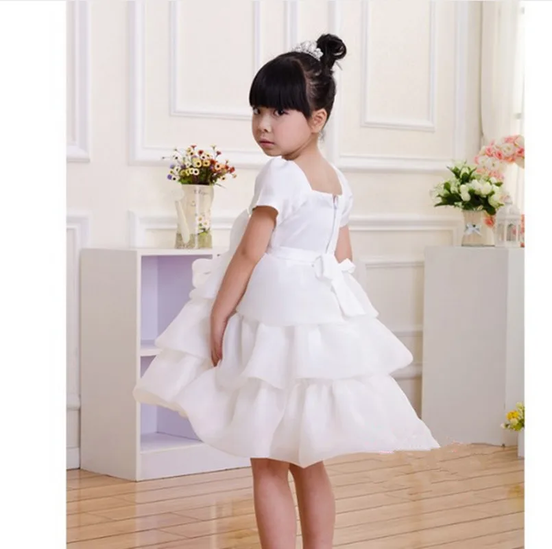 2018 летнее платье с коротким рукавом для девочек свадебное официальное принцессы