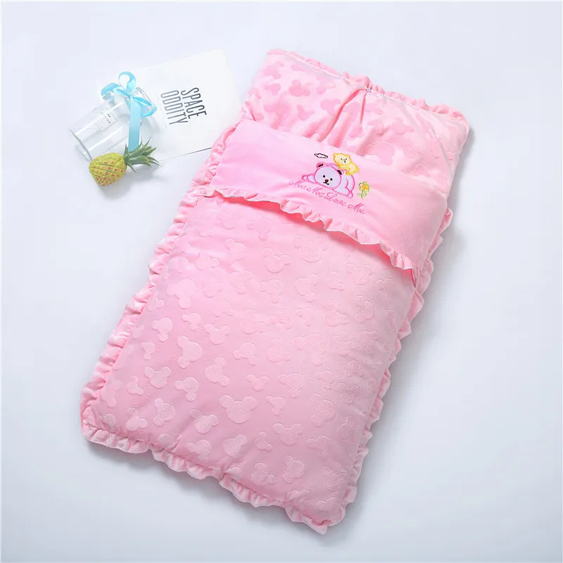 Спальный мешок для новорожденных мягкий с защитой от пинок осени и зимы