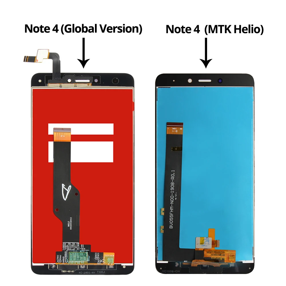 Для 5," Xiaomi Redmi Note 4 MTK Helio версия ЖК-дисплей+ сенсорный экран панель дигитайзер сборка Замена