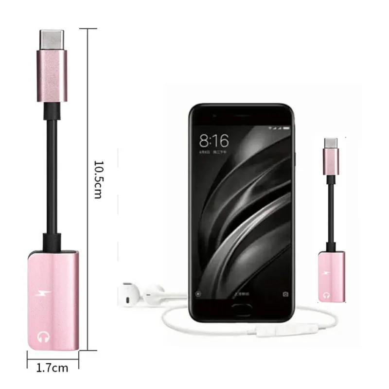 Type-C аудио адаптер для зарядки type C 3,5 мм Aux Eearphone адаптер для наушников type-C адаптер для huawei P20 P30 Xiaomi Mi 8 6