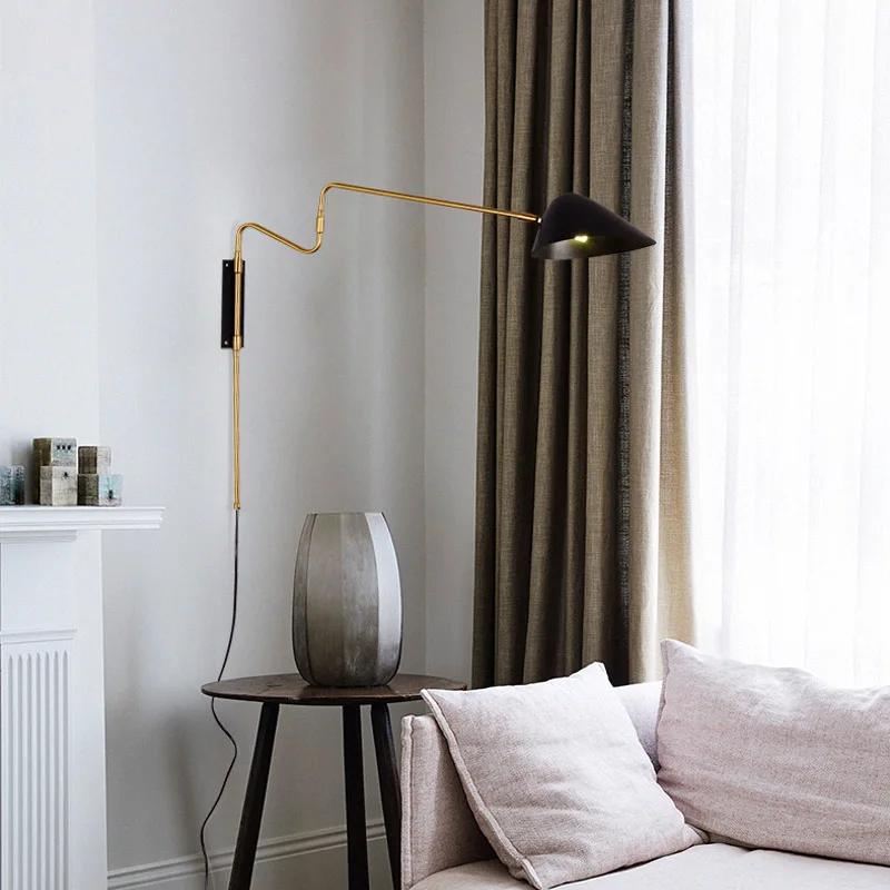 360 Degree Rotatable Modern Wall Lamp With Switch G9 Included Living Room Bedroom Bedside Reading Light with EU/US Plug