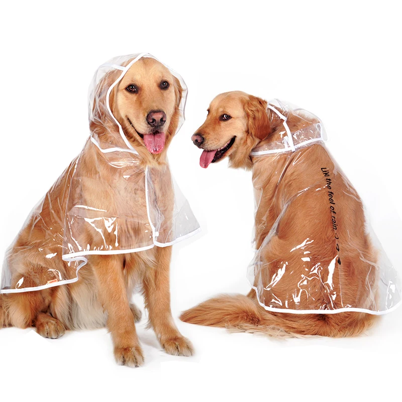 Hoopet дождевик для собак, дышащая водонепроницаемая одежда с капюшоном для собак, одежда для больших собак, Всесезонная одежда