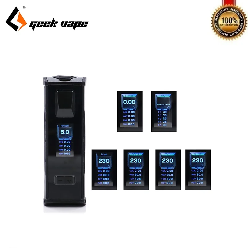 Оригинальный GeekVape Aegis Mod Legend 200 Вт TC бокс мод питается от двух 18650 электронных