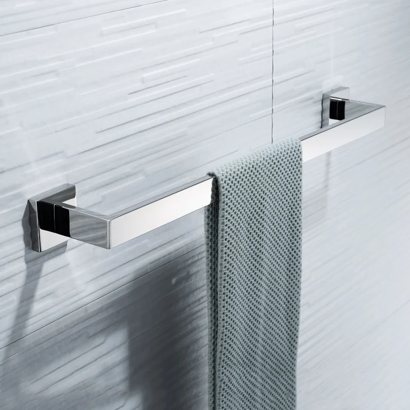 Single Towel Bar SUS 304 набор из нержавеющей стали для ванной комнаты, хромированный полированный держатель для бумаги, вешалка для полотенец, держатель для туалетной щетки, аксессуары для ванной комнаты - Цвет: Single Towel Bar