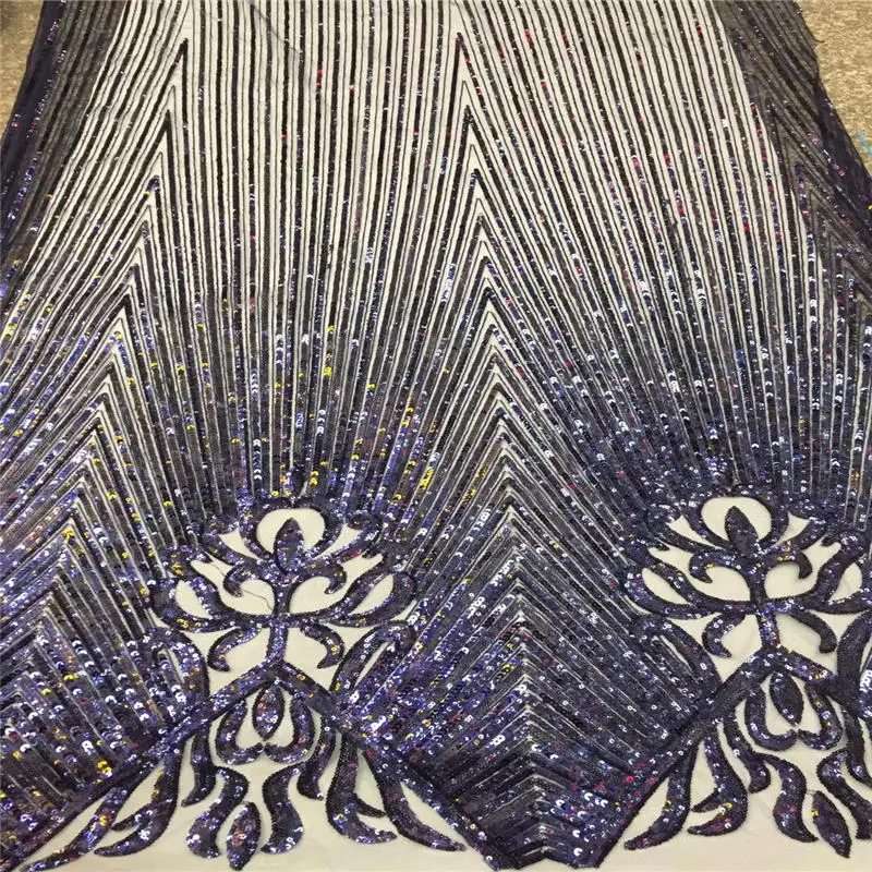 African Sequins Lace Fabric 2019 High Quality French Sequence Tulle Nigerian Fabrics For Wedding 24Color 1101 | Дом и сад