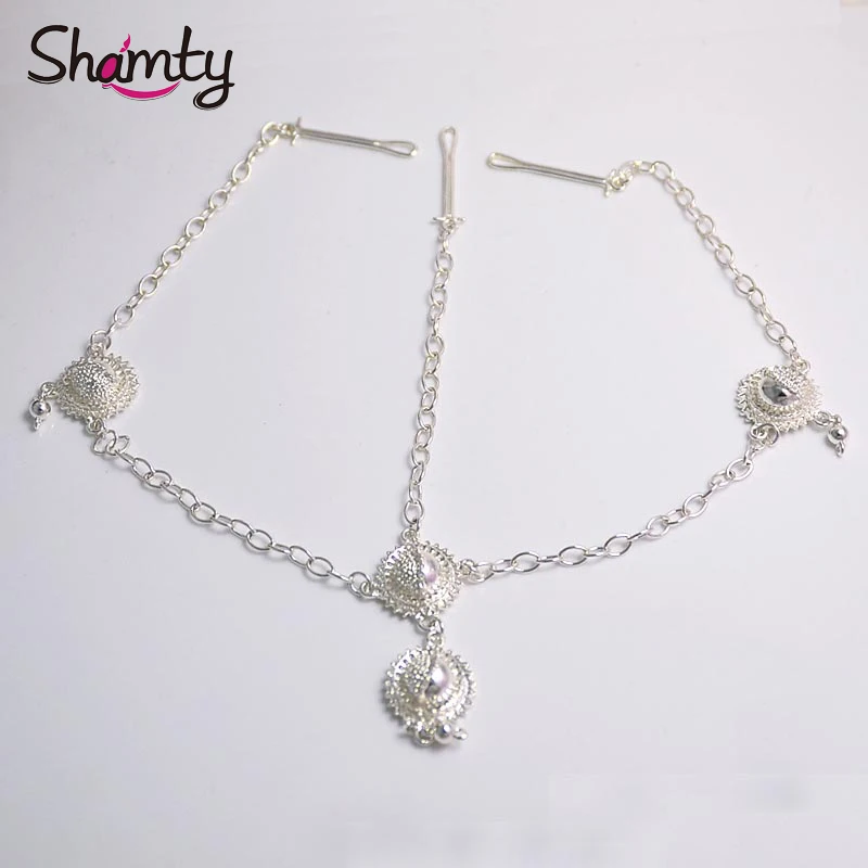 Шамти эфиопские Свадебные ювелирные изделия серебряный цветной головной убор