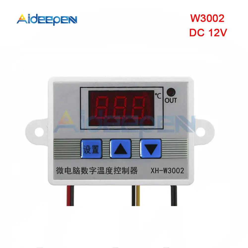 W3002 DC 12V W3001 W3002 W3230 светодиодный цифровой термостат Температура Управление; переменного тока 110 V-220 V DC12V 24V терморегулятор нагревательные охладительные Управление - Цвет: W3002 DC 12V