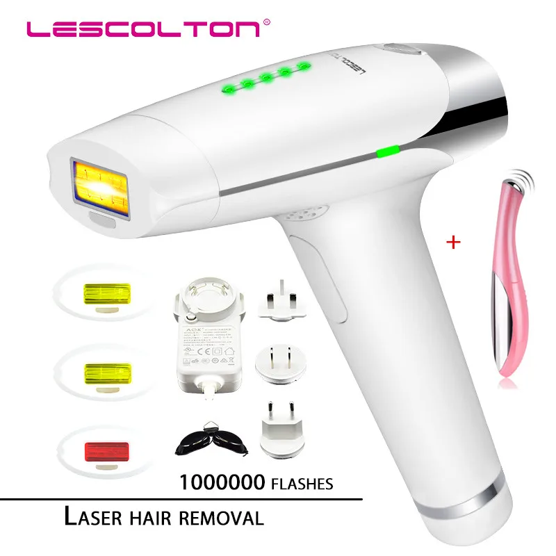 Four lamp white-1 Lescolton T009 IPL лазерное устройство для удаления волос постоянное удаление волос IPL лазерный эпилятор подмышка удаление волос - Цвет: Four lamp white-1