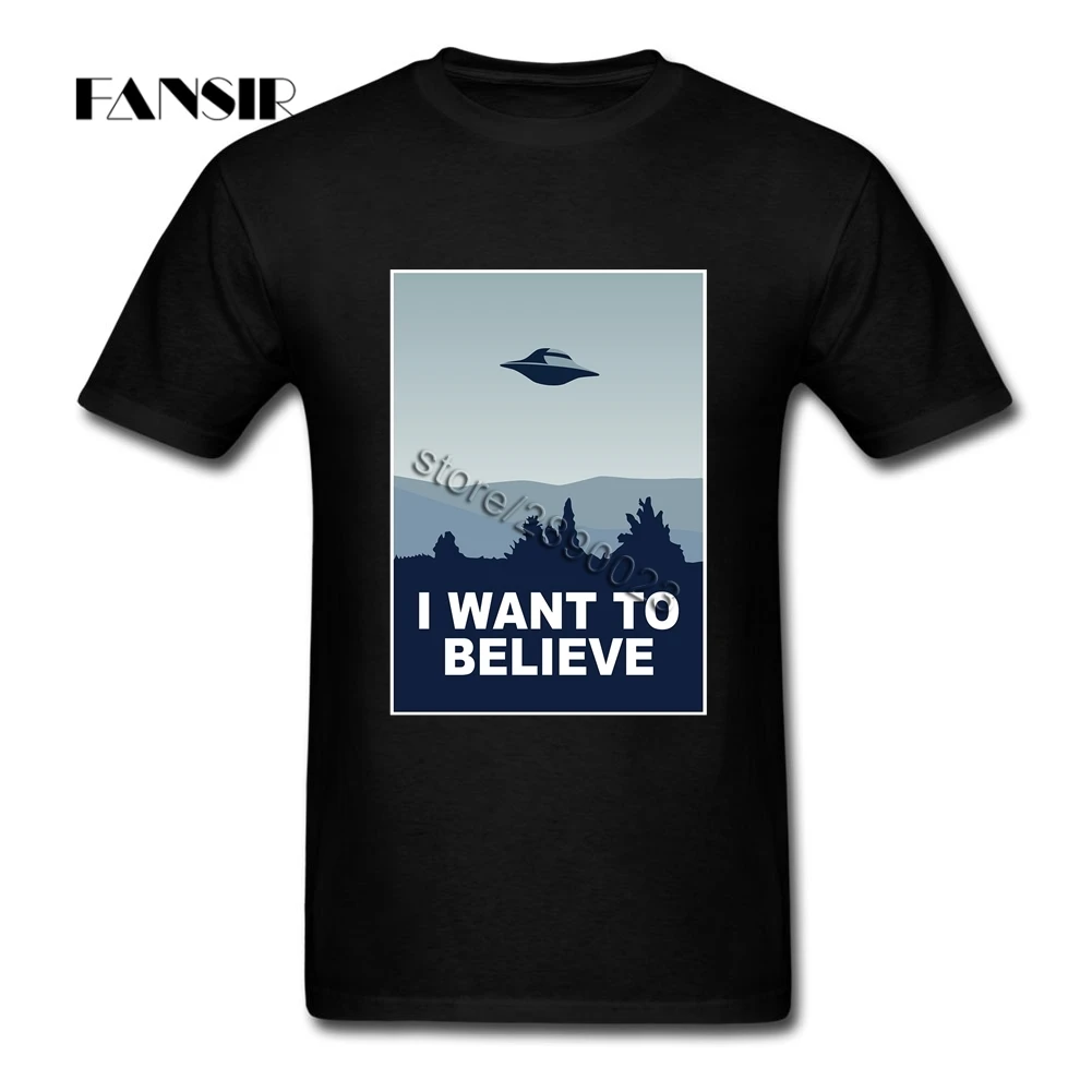 В стиле хип-хоп Х-файлы которые я хочу верить футболка Для мужчин короткий рукав